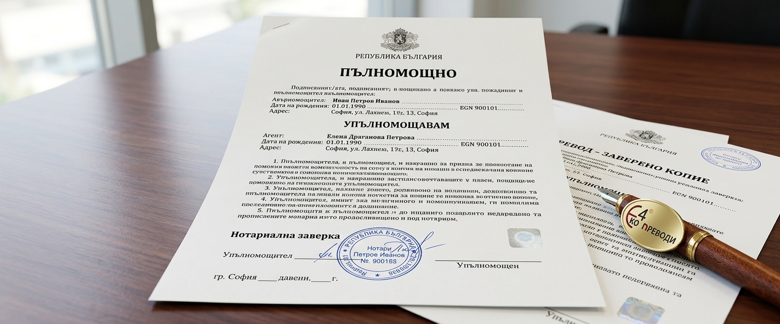 Превод на пълномощни