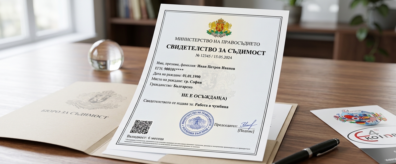 Превод и легализация на удостоверение за съдимост