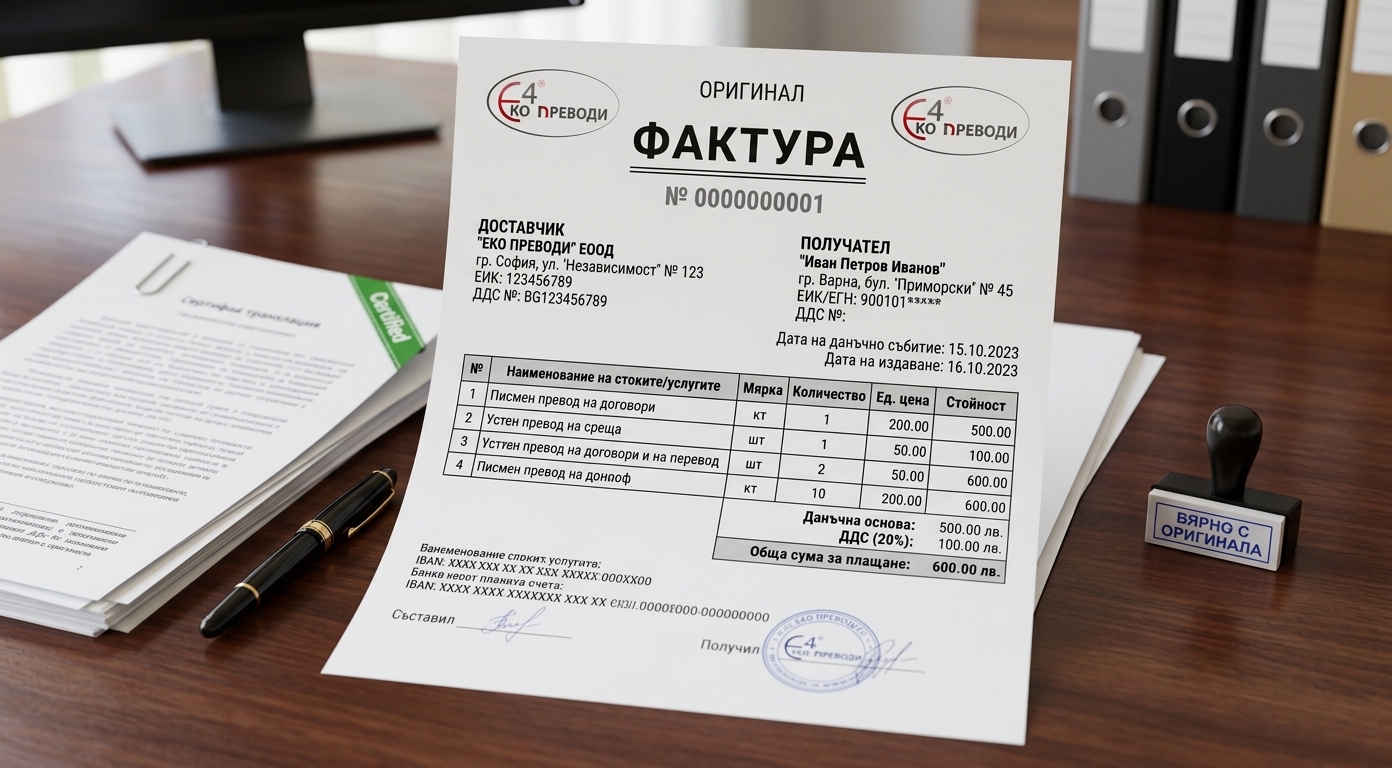 Превод на фактура